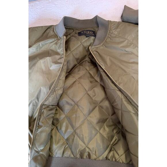 INSO Collection Bomber Jacket  Army Green Medium Women's jacket Lightweight - Picture 6 of 6